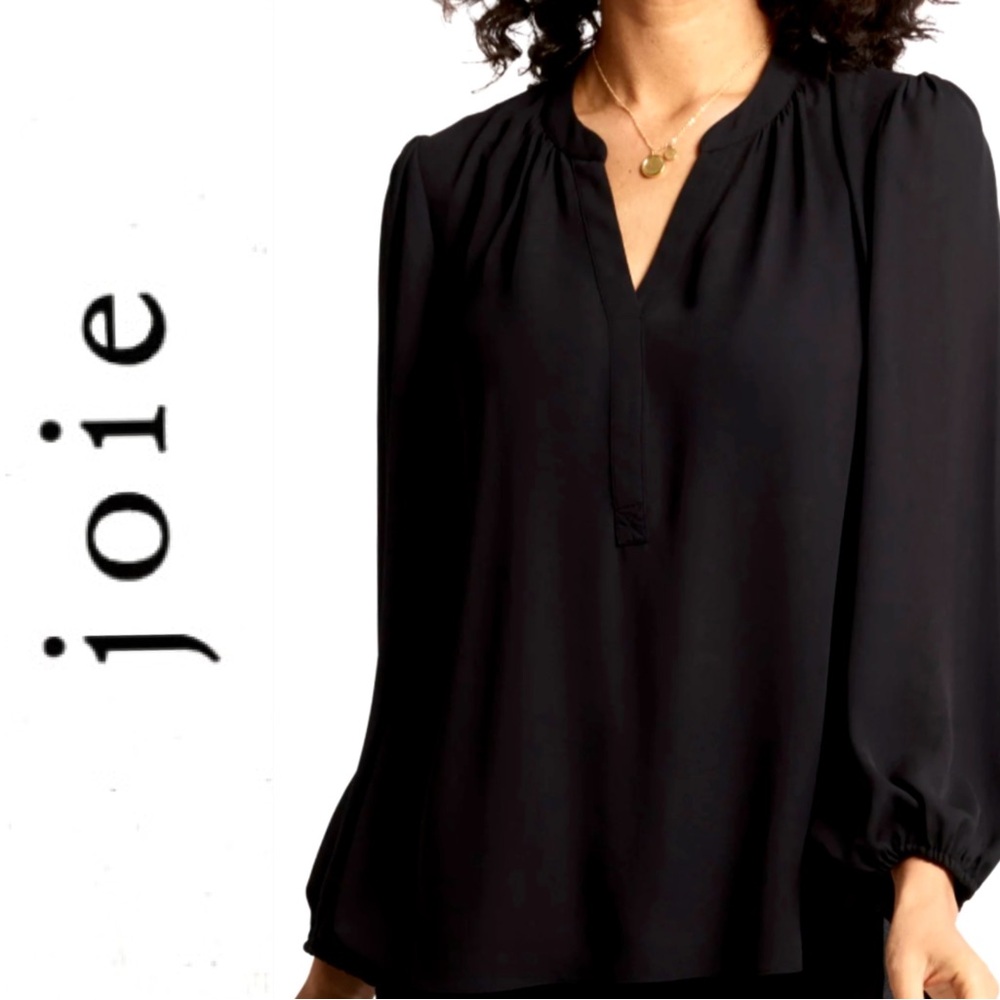 Joie Long Sleeve Flowy Silk Blouse